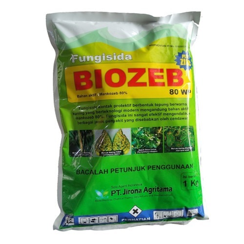 FUNGISIDA BIOZEB 80WP 800 gram blue Mangkozeb Biru