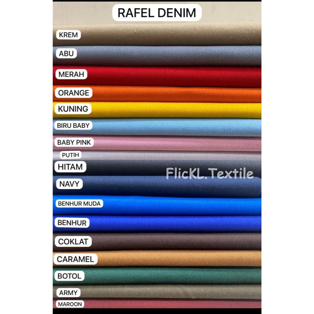 KODE W32F Kain Jeans Sueding Bahan Denim Sueding Rafel Rapel Sueding Twill 7s Sueding Amertex