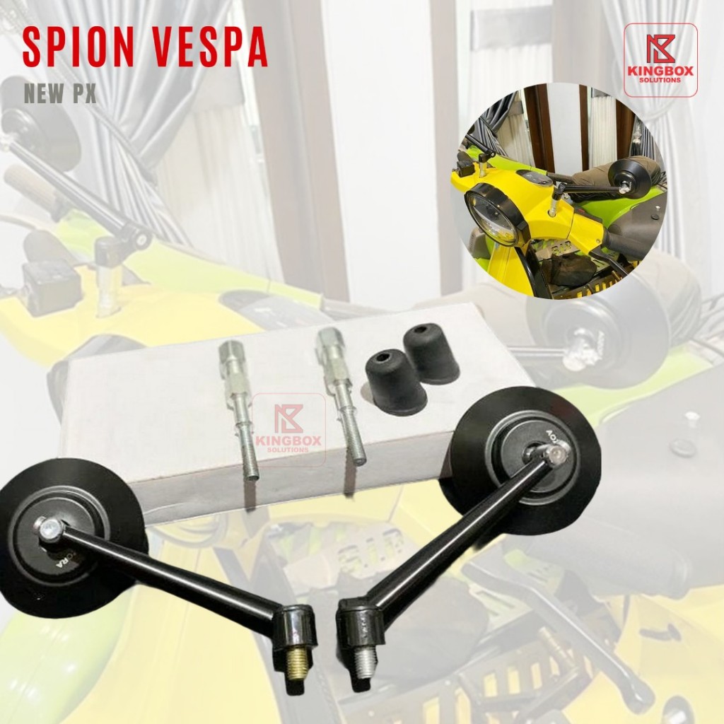 Spion Vespa New PX CNC Hitam SIP