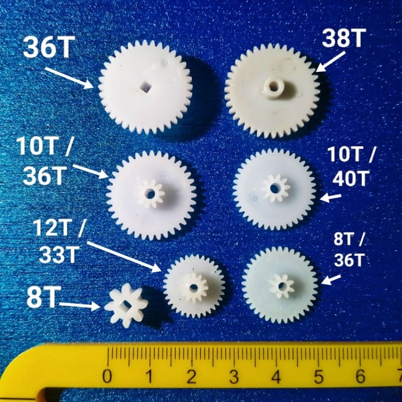 Berbagai Macam Jenis Gear Untuk Mobil Mainan RC Remote Control / Tamiya atau perakitan projects. Ger