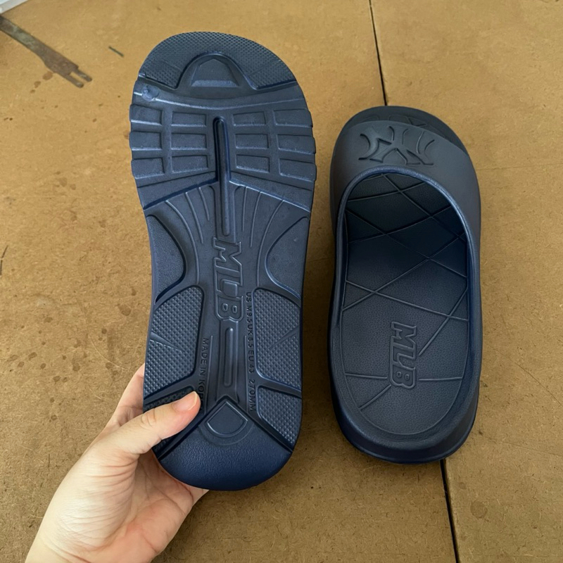 Sandal Slop NY Pria Biru Sandal Selop NY Wanita Biru Sandal Slide On Unisex NY Biru Premium