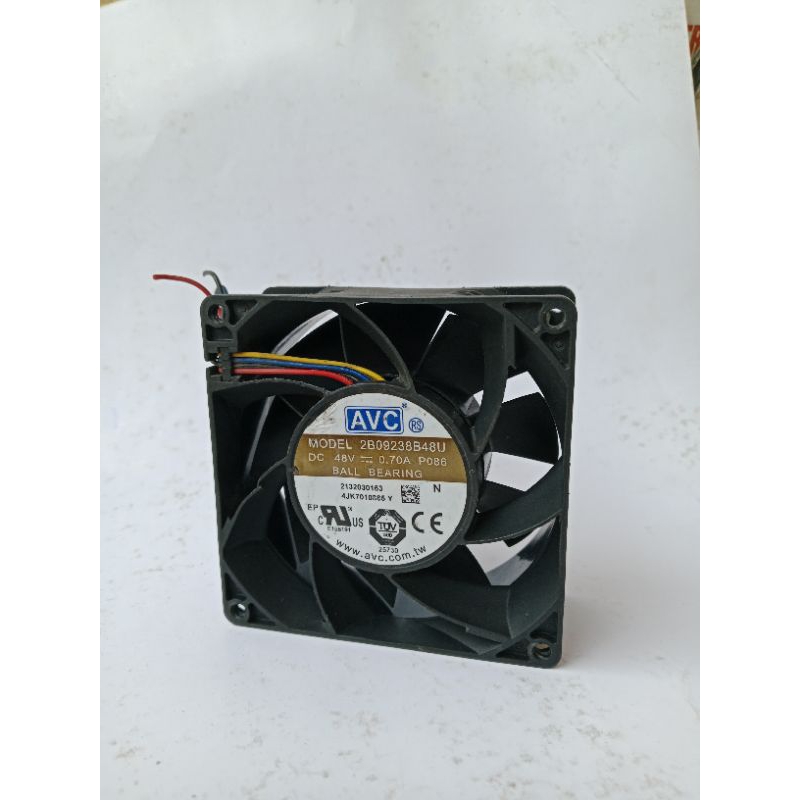 Kipas Fan DC 48V 0.70A AVC High Speed Cooling Fan 9x9 CM
