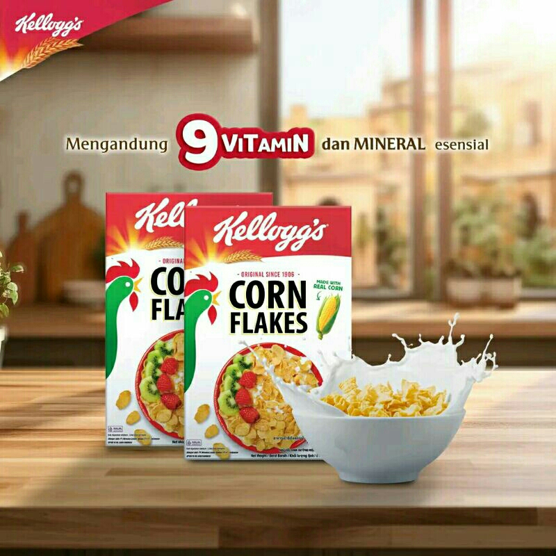 

Kellog's cornflakes 150gr / cornflakes kellog / sereal jagung kellog's