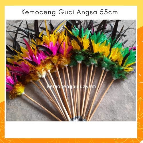 KEMOCENG BULU ANGSA HIASAN GUCI PANJANG 55 CM AKSESORIS HIASAN RUANG TAMU