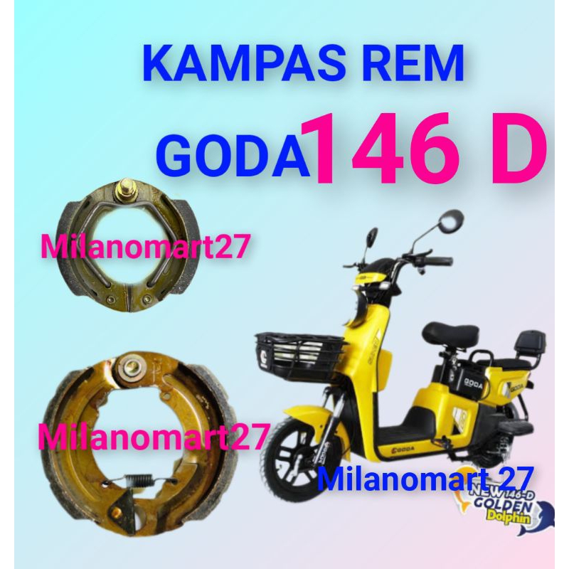 kampas rem goda 146d Kampas rem sepeda listrik goda 146 D