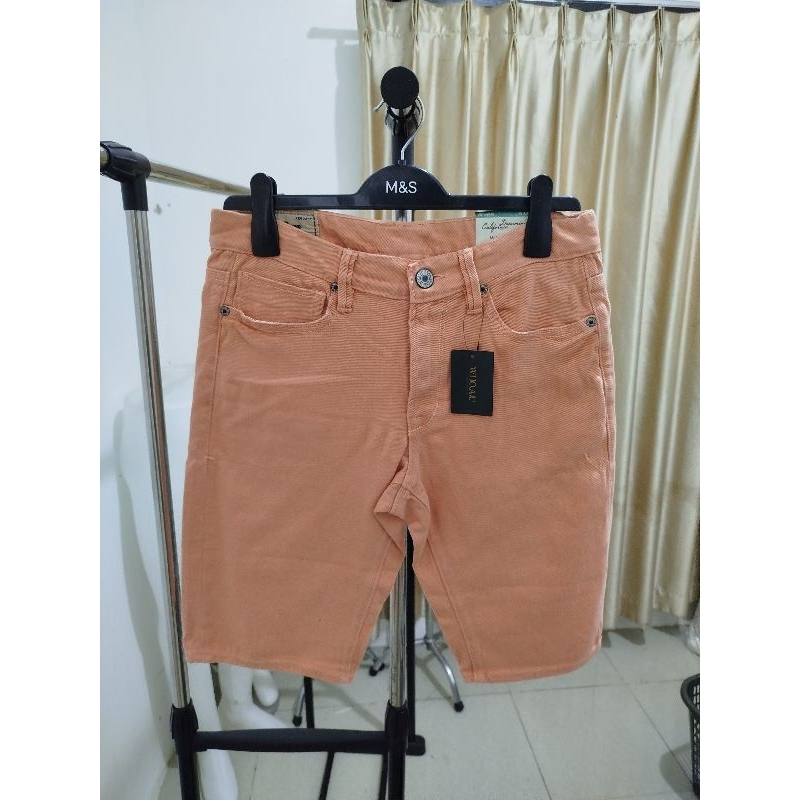 celana jeans pendek laki laki import orange