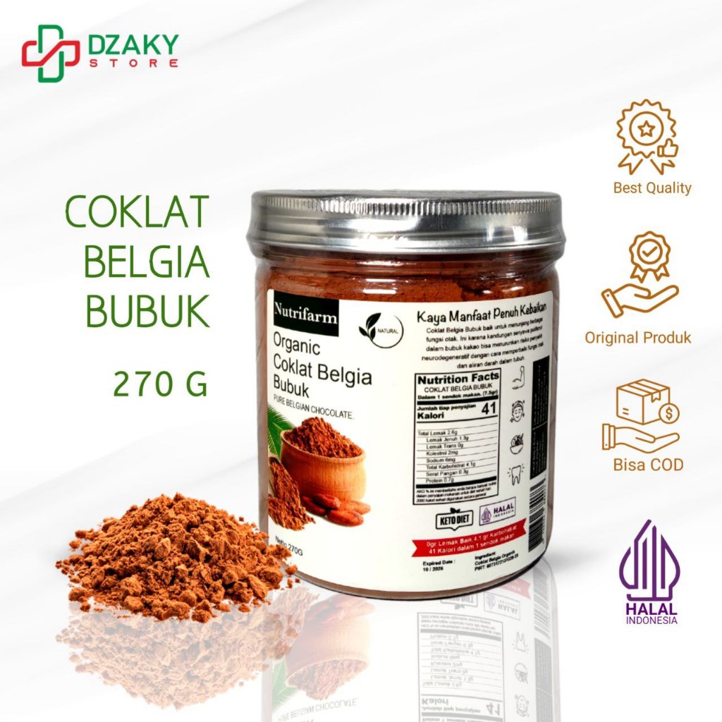 

Dark Chocolate Powder 270g Drink Premium / Dark Coklat Bubuk Minuman