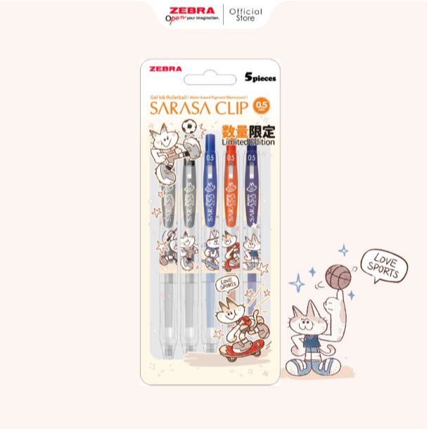 

Zebra Sarasa Pulpen Gel 0.5mm Limited Edition - Sports Cat Series - Satuan