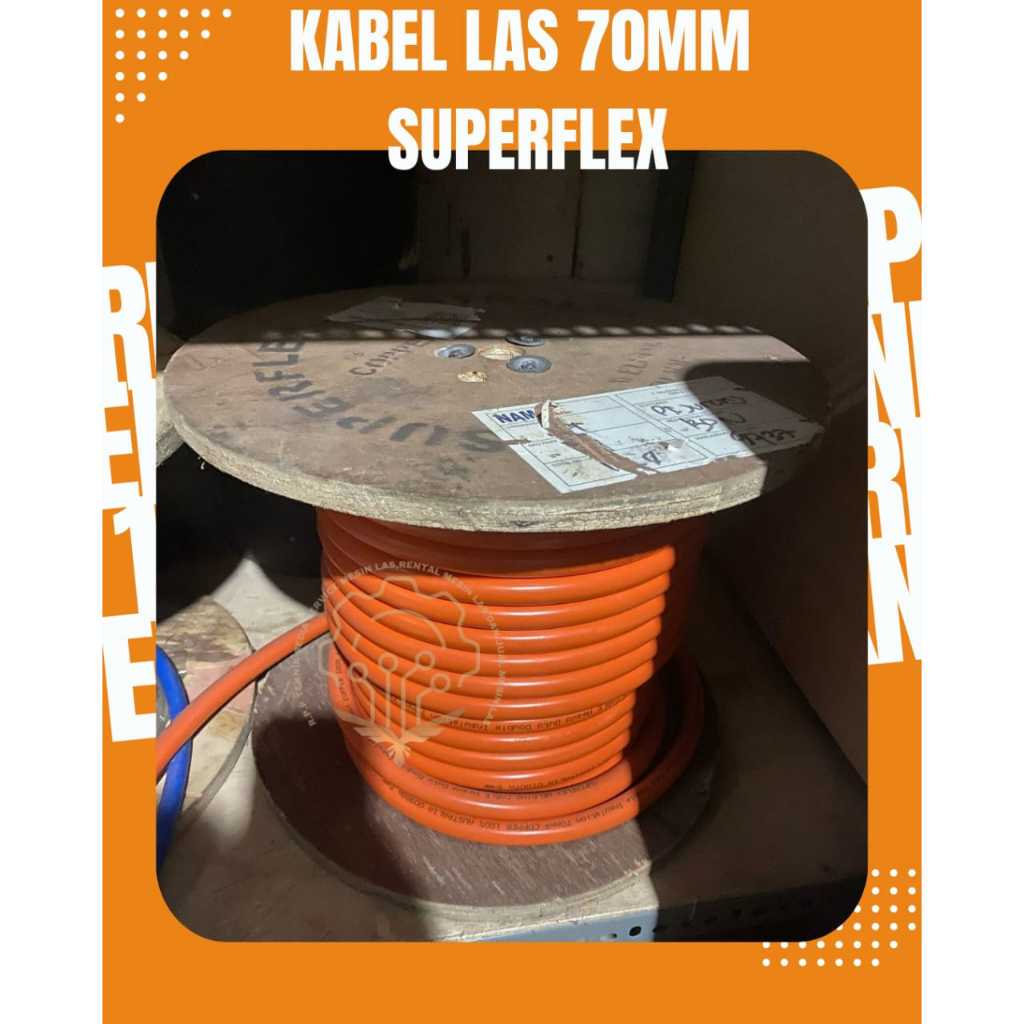 KABEL LAS 70mm FULL TEMBAGA 100% TEMBAGA SUPERFLEX KABEL LAS SUPERFLEX 70MM