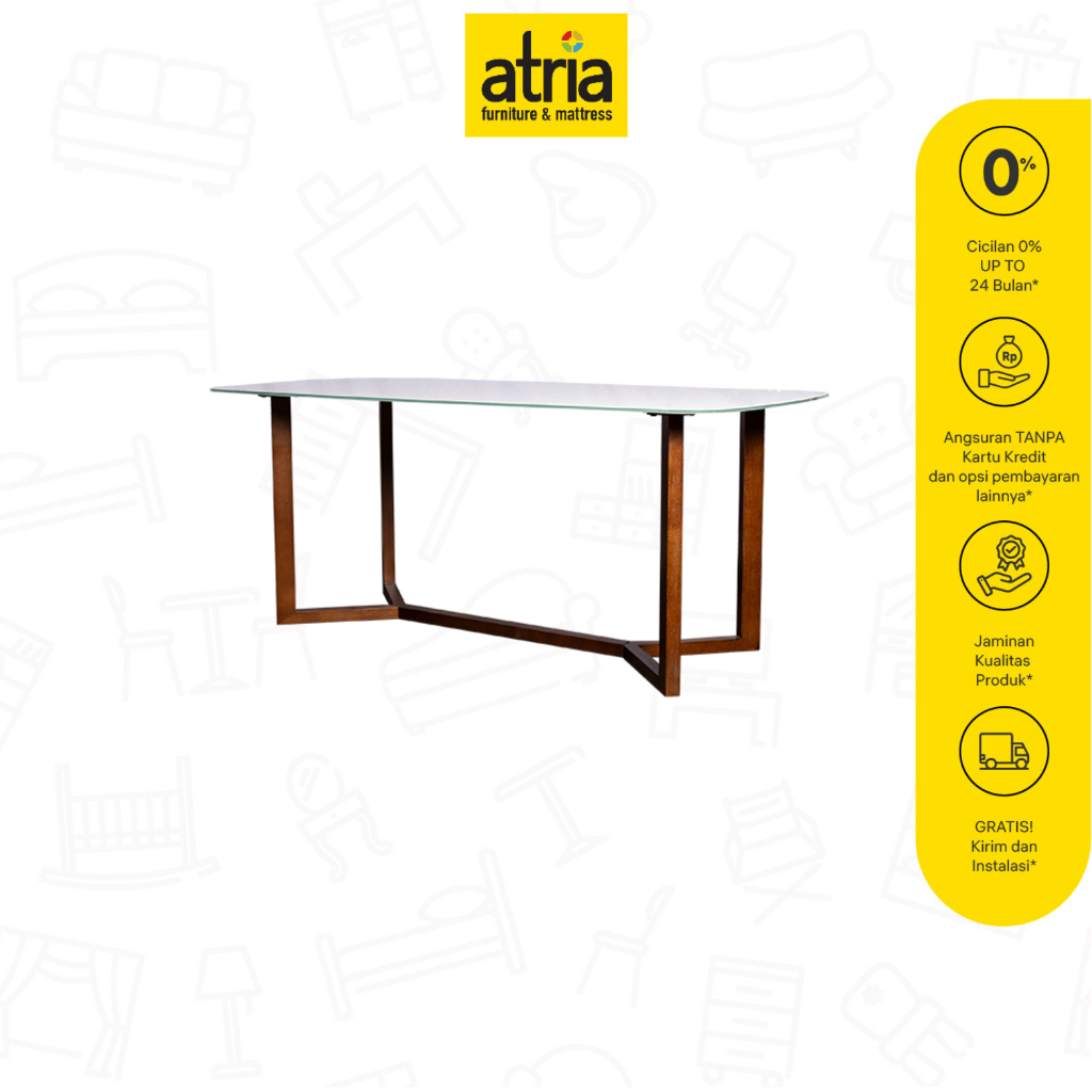 Atria Meja Makan Benjamin Rectangular Dining Table