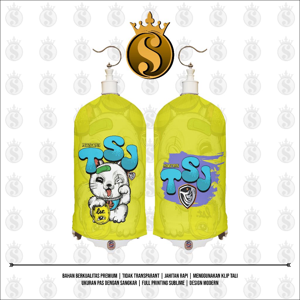 KERODONG FULL PRINTING SANGKAR LOVEBIRD - KUCING