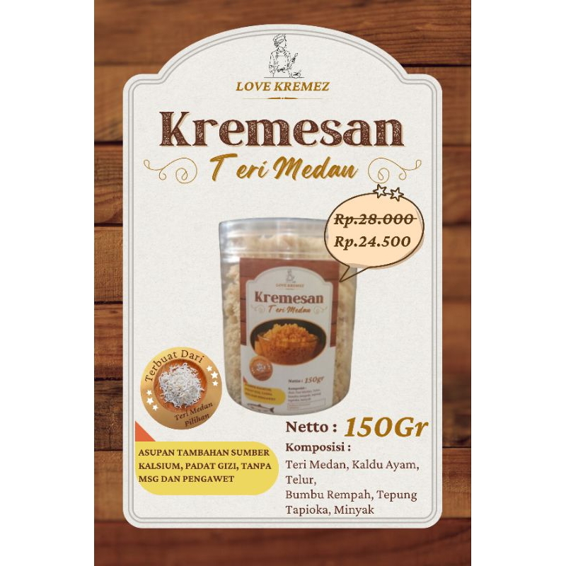 

Kremes Teri Medan Padat Gizi Toples (150gr)