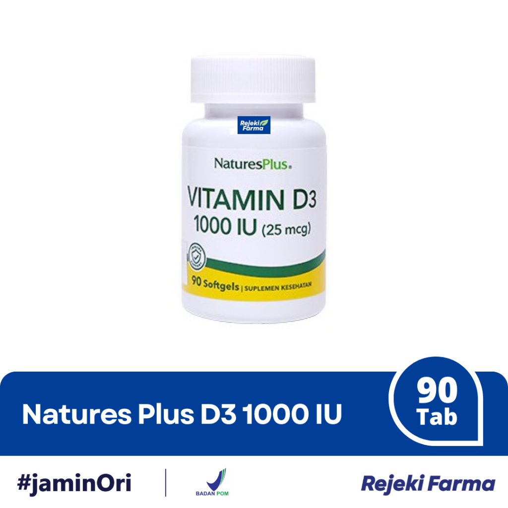 Natures Plus Vitamin Vit D3 1000 iu 90 Softgels - Nature's 1000IU