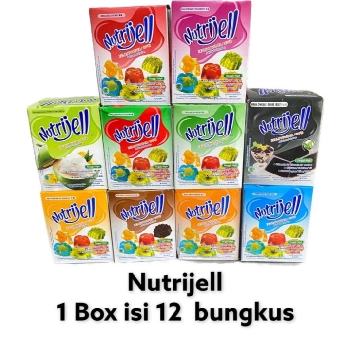 

( Perbox isi 12 ) NUTRIJELL Ekonomis Jelly Powder Pudding rasa buah - NUTRIJEL EKO 10gr x 12 sachet