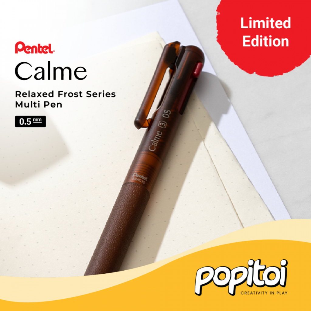 

Pentel Calme Relaxed Frost Series (Limited Edition) 3 Color Ballpoint Pen 0.5 mm Pulpen 3C Relaxation
