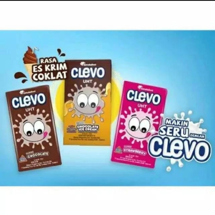 

CLEVO SUSU UHT COKELAT / STROBERI / CHOCOLATE ICE CREAM 115ML