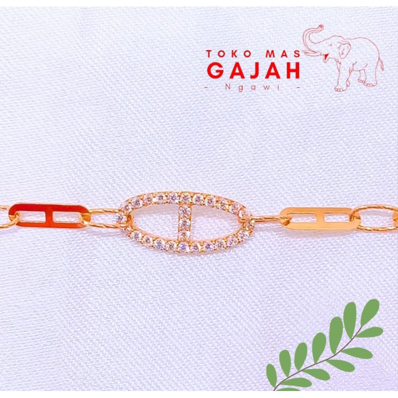 Gelang emas rantai oval simpel,cantik,murah