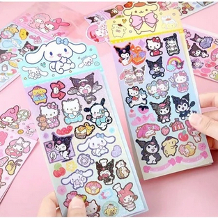 

J ( J5 ) STIKER KARAKTER KARTUN HOLOGRAM GLITTER / STICKER MOTIF LUCU / DEKORASI