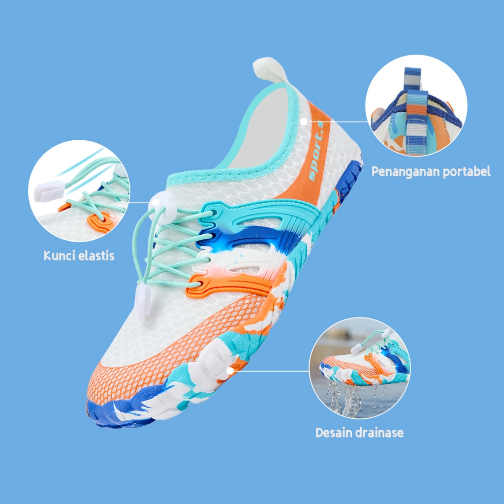 Sepatu Pantai Pria Wanita Anti Licin / Sepatu Hiking Anti Air / Sepatu Yoga Pria Wanita