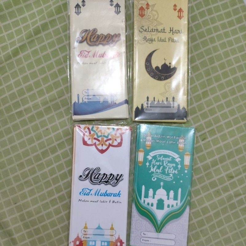 

100pcs AMPLOP LEBARAN PANJANG & MEDIUM MOTIF 2024