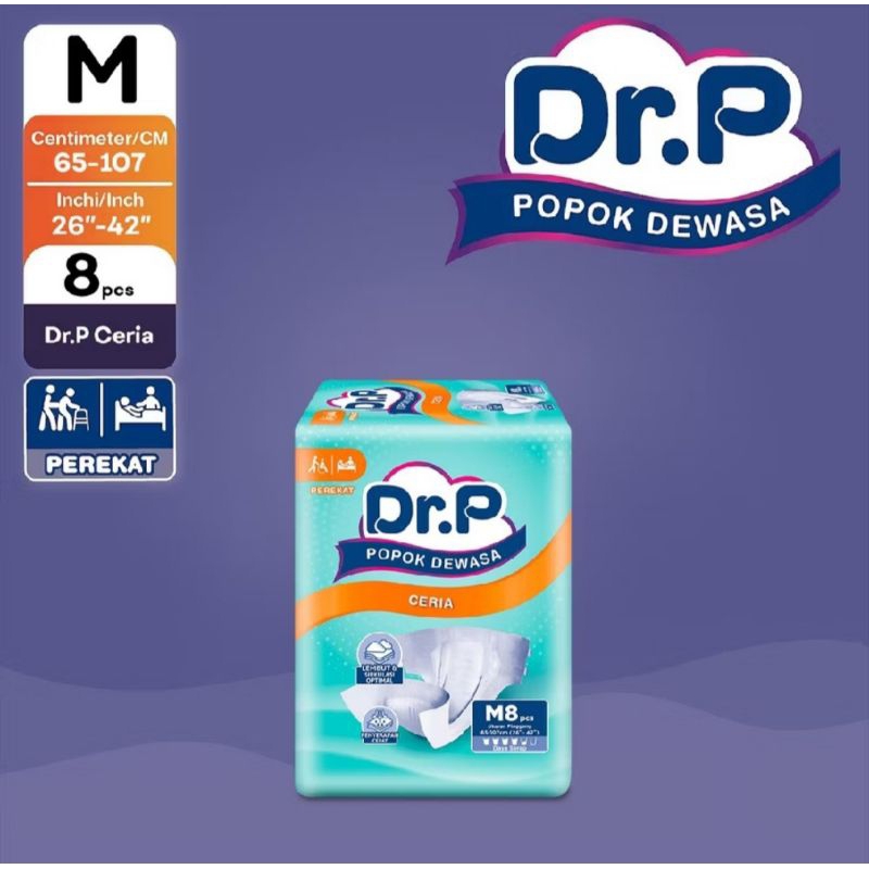 Dr.P Ceria Diapers Adult Popok Dewasa M8// L7+1// XL6+2
