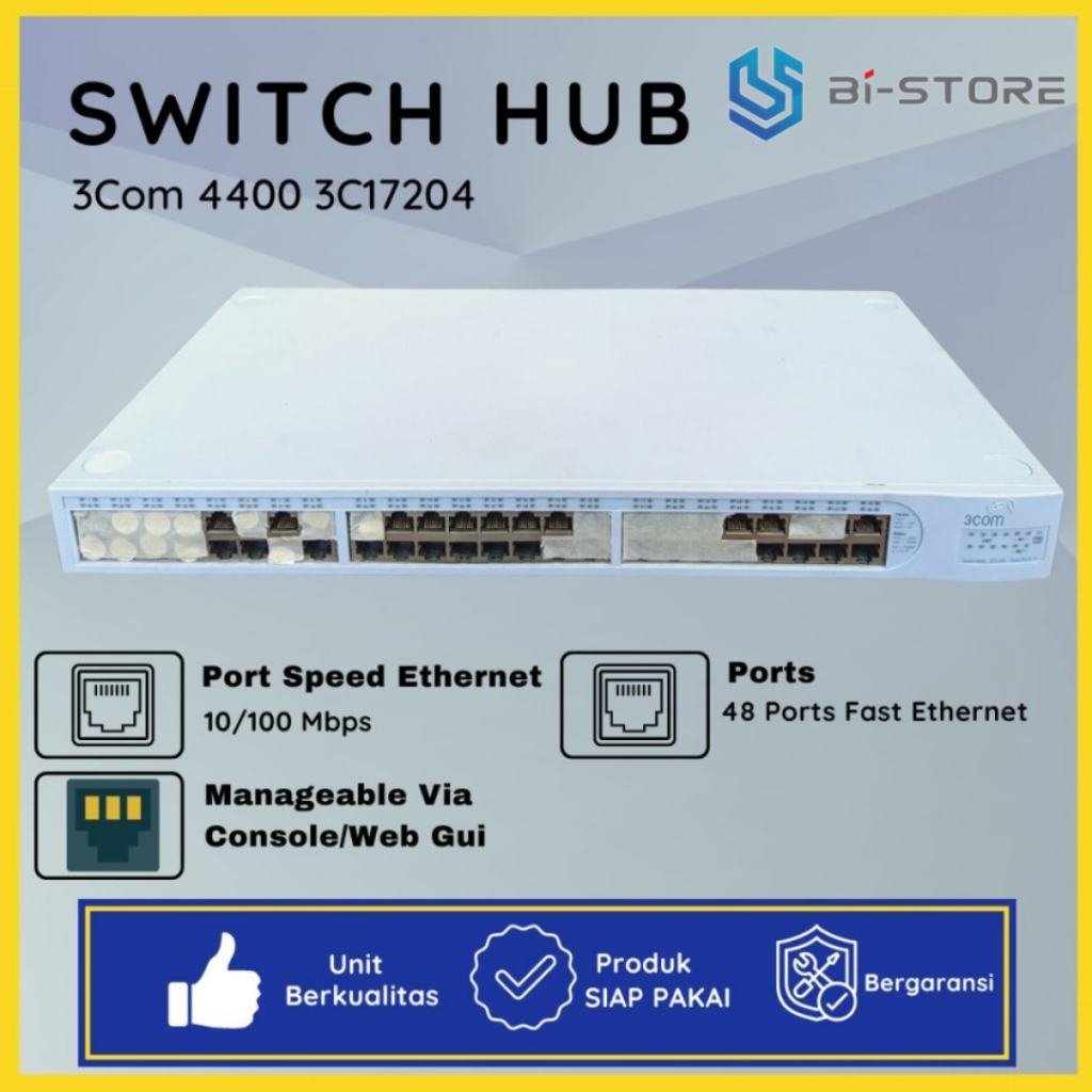 Switch Hub Manageable 3Com 4400 Bisa Web Gui Minus Ada Port Yang Mati