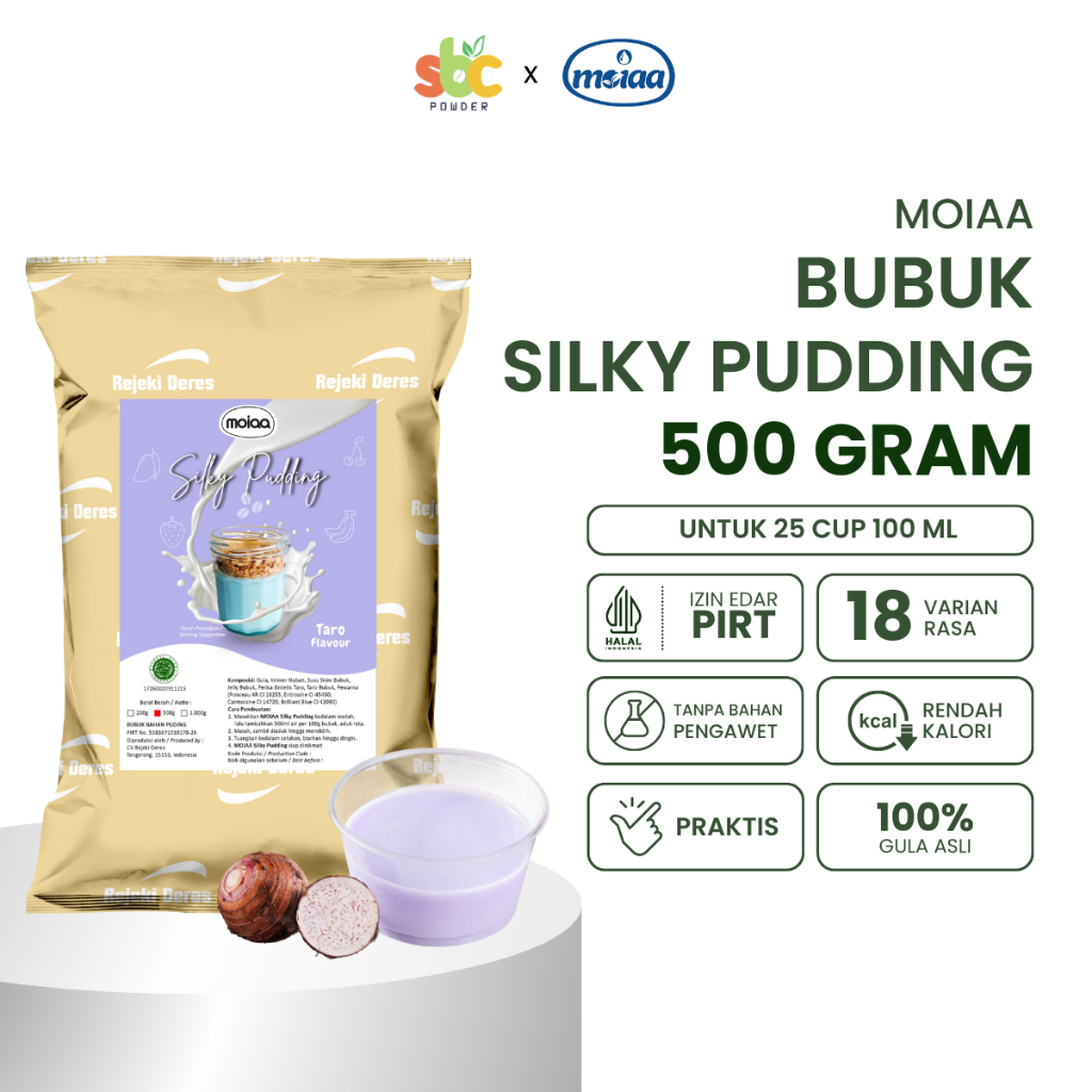 

SBC x MOIAA - Silky Pudding 500 Gram / Bahan Silky Puding / Bubuk Puding Instant / Cemilan Anak