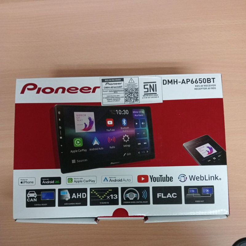 HEAD UNIT PIONEER DMH-AP6650BT / HEAD UNIT PIONEER 9 INCH WIRELESS APPLE CARPLAY & ANDROID AUTO
