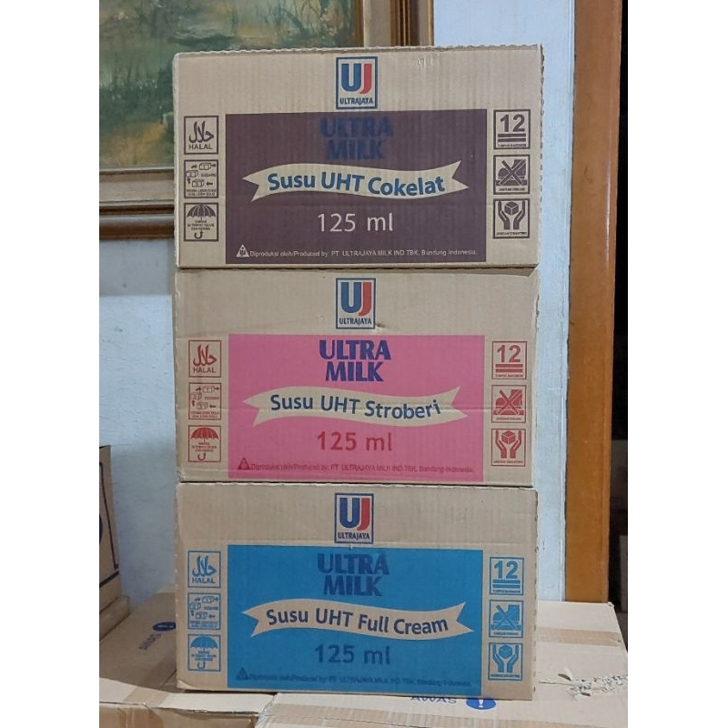 

Ultra Milk UHT 125ml DUS isi 40 pcs - Strawberry Cokelat Full Cream