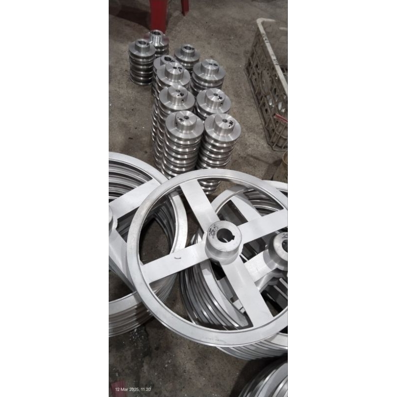pulley puli alumunium A1 x 12 inch as 12 - 30 mm