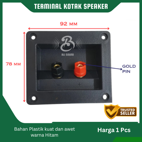 TERMINAL KOTAK BOX SPEAKER PIN WARNA EMAS TERMINAL HITAM MERAH BERKUALITAS TINGGI