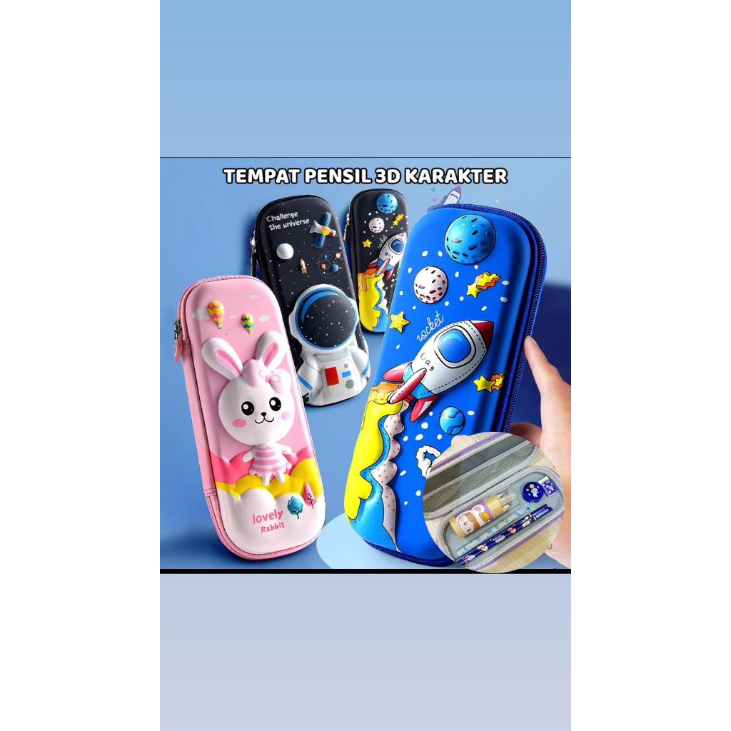 

Giggles Goods KOTAK PENSIL 3D SET GAMBAR DAN ALAT TULIS 5IN1 TEMPAT PENSIL ANAK SEKOLAH TK SD 3D