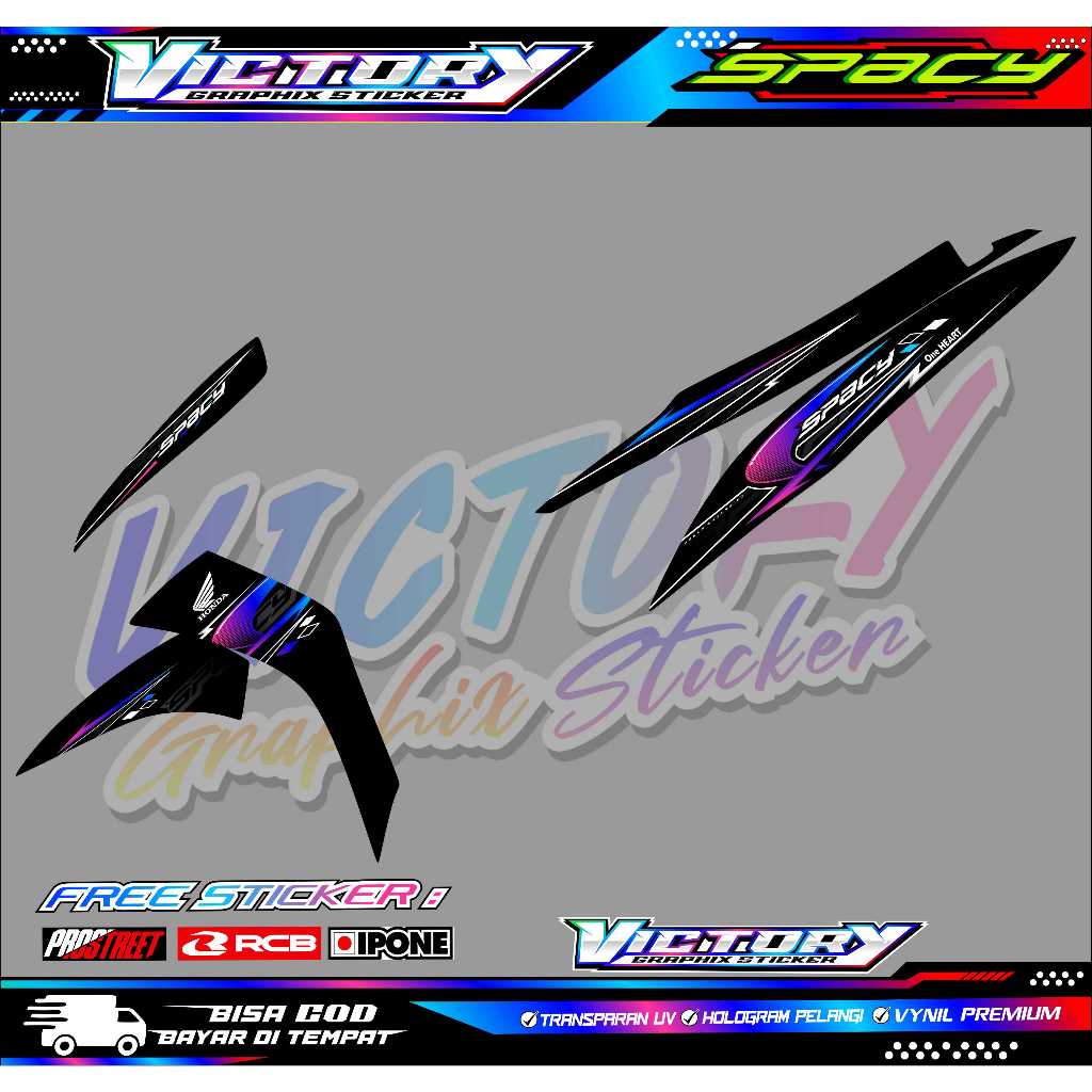 STRIPING VARIASI HONDA SPACY / STICKER LIST VARIASI MOTOR SPACY