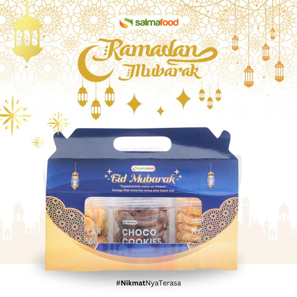 

PROMO Kue Lebaran Sepaket Isi 3 By Salmafod Nastar Kurma Sukari Kastangel Choco Chips