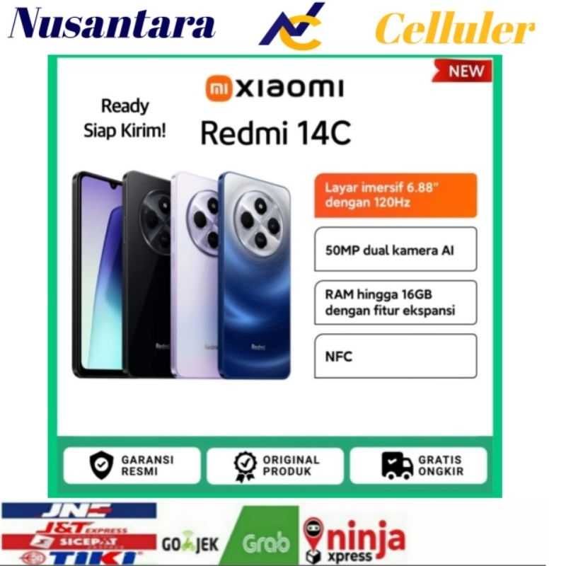 HP XIAOMI REDMI 14C RAM 6 GB ROM 128 GB [Redmi 14 C 6/128 | 8/256 GB GB] NFC - Garansi Resmi