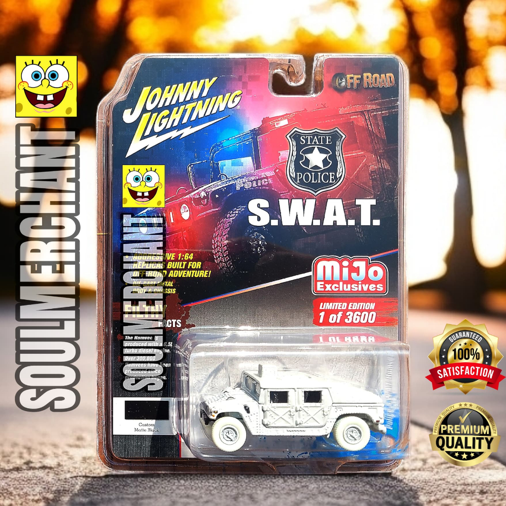Johnny Lightning SWAT Humvee Hummer White Lightning