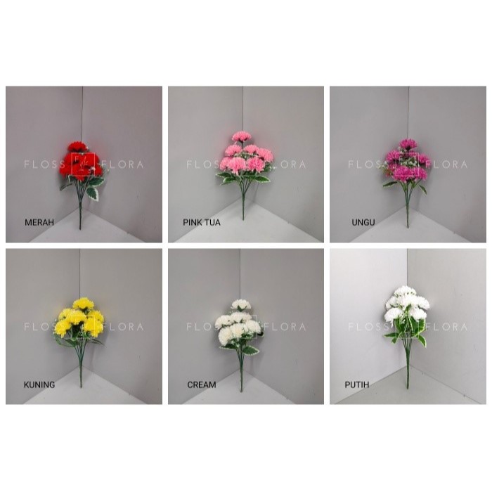 Bunga Artificial / Bunga Palsu / Crysant Spartan X7