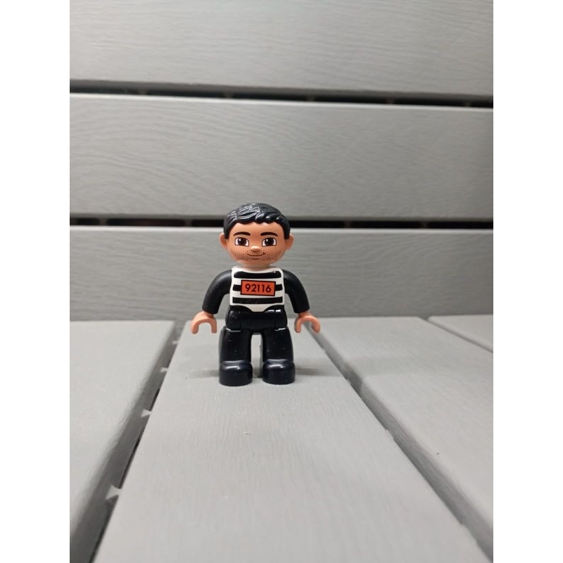 40rb Lego Duplo Police Patrol 10809 Cri minal Figure Robber Striped Shirt
