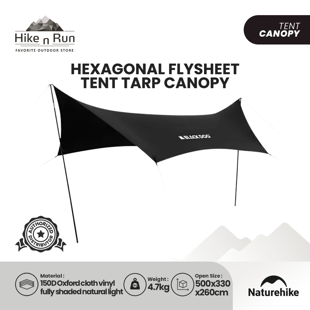 Blackdog Hexagonal Flysheet Tent Tarp Canopy CBD2450WS023