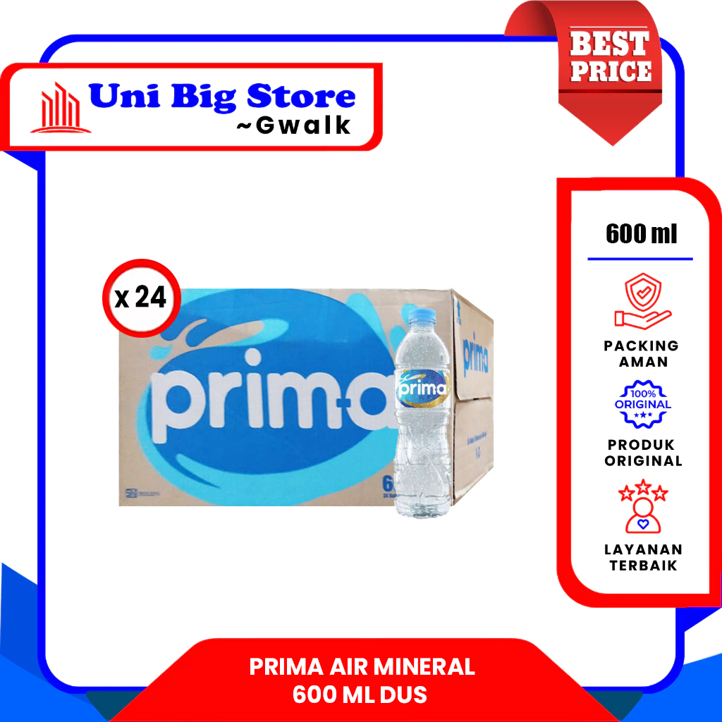 

PRIMA AIR MINERAL BOTOL DUS - (600 ml x 24 pcs)