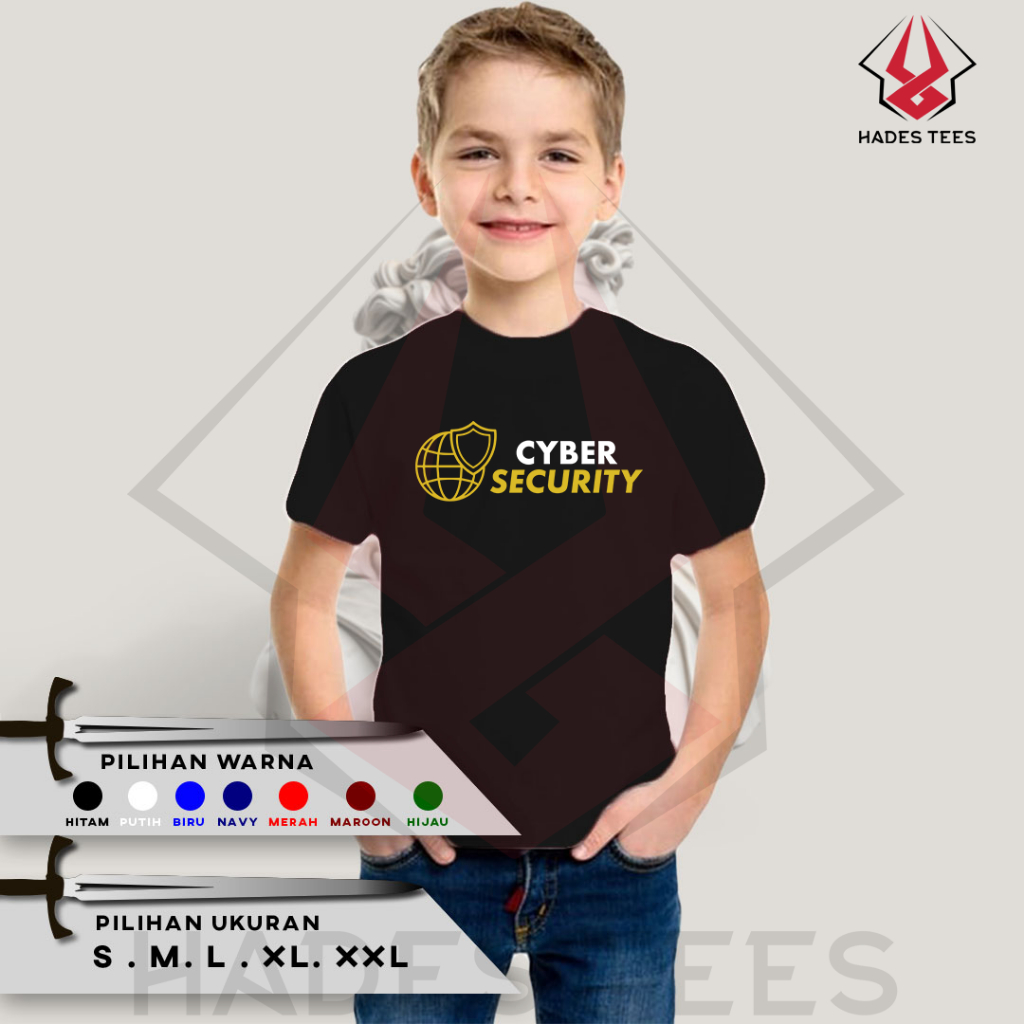 Kaos Baju ANAK Cyber Security Kaos Distro