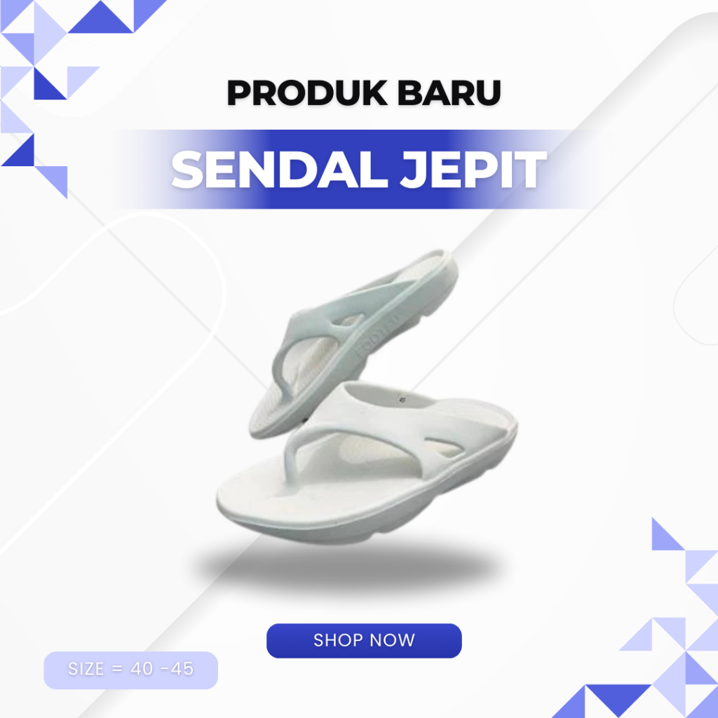 FOOTFU2025 SENDAL JEPIT JADUL PRIA EMPUK PUTIH