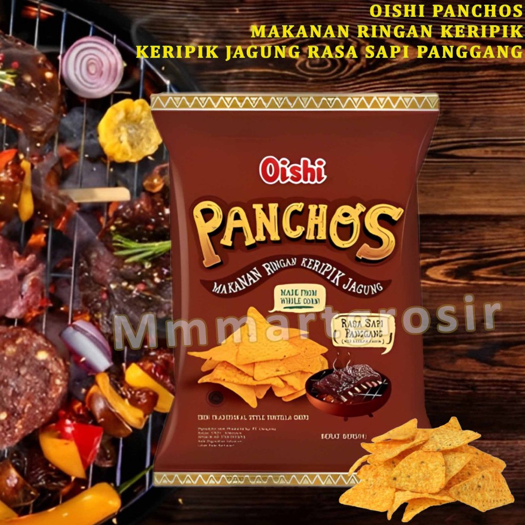 

Oishi Panchos / Makanan Ringan Keripik / Keripik Jagung Rasa Sapi Panggang / 140gr