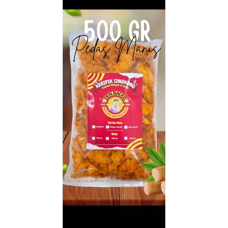 

keripik singkong pedas manis Den bagus ( free packing dus )