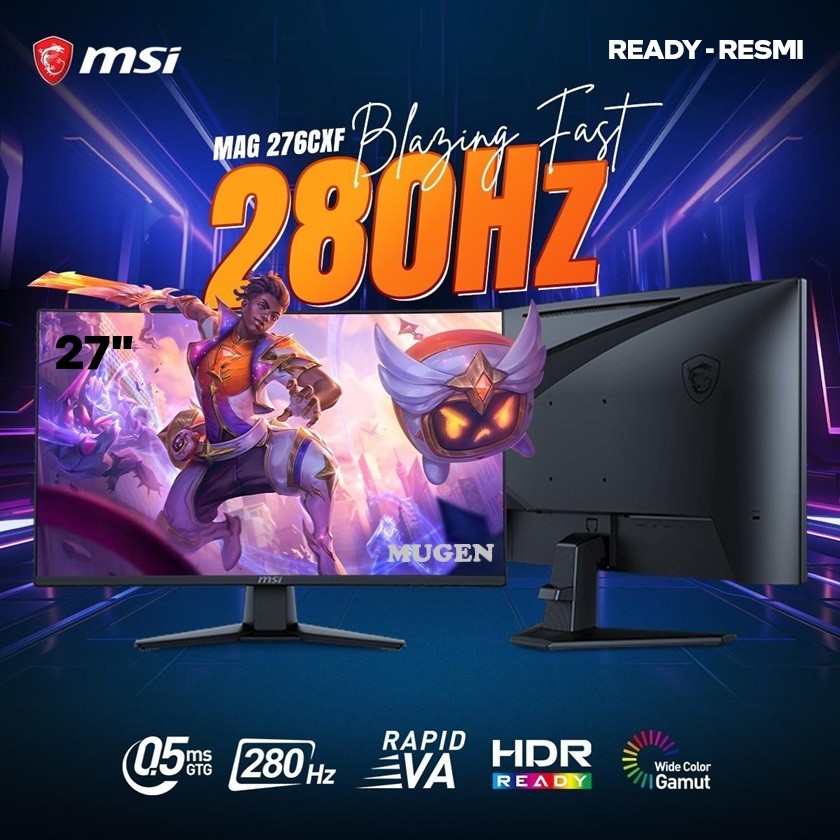 Monitor MSI MAG 276CXF 27 FHD Rapid VA 280 Hz 0.5ms GTG Curved GAMING