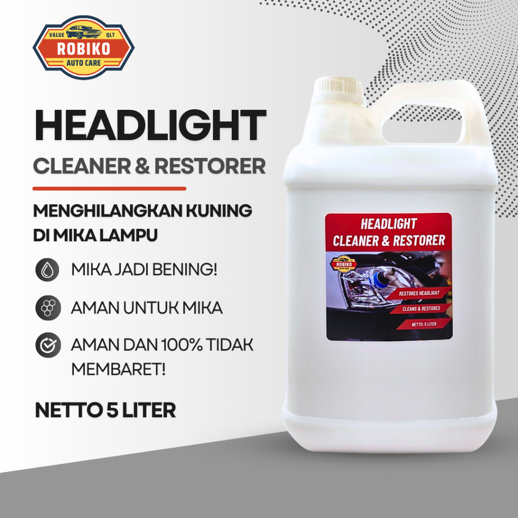 Headlight Cleaner & Restorer Pembersih Head Lamp Mika Lampu Mobil Motor Menguning Poles