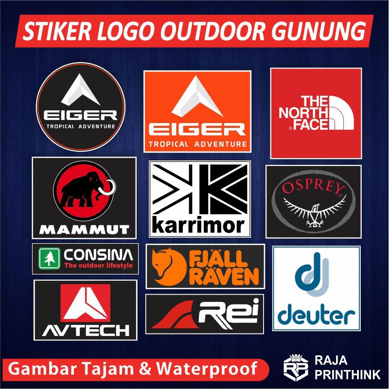 

Stiker Outdoor Gunung / Stiker Gunung Survival Adventure / Logo Petualang Alam