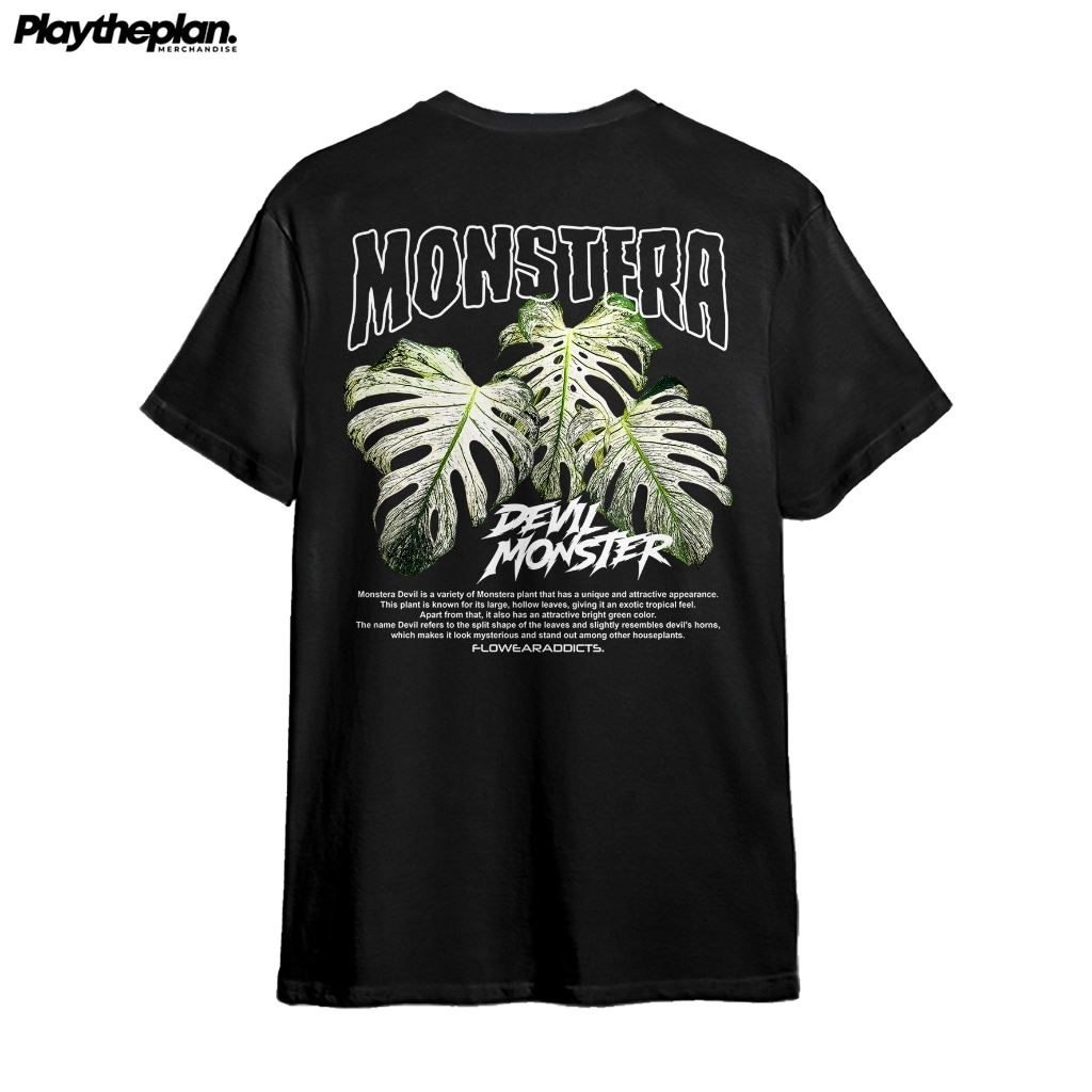 T-shirt / Kaos Tanaman Hias MONSTERA DEVIL MONSTER