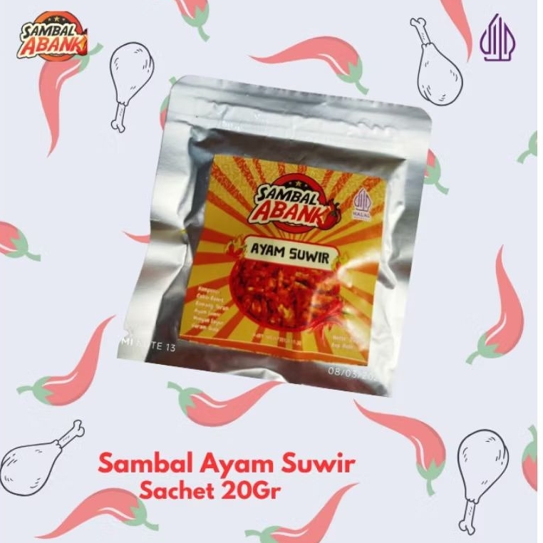 

Sambal Abank Ayam Suwir 20Gr Pas Dikantong