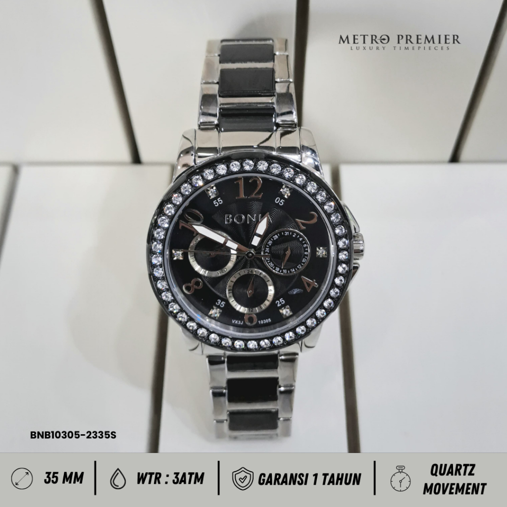 Jam Tangan Bonia Wanita BNB10305-2335S BNB 10305 - 2335S Analog Stainless Steel Original & Garansi R